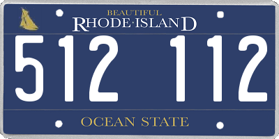 RI license plate 512112