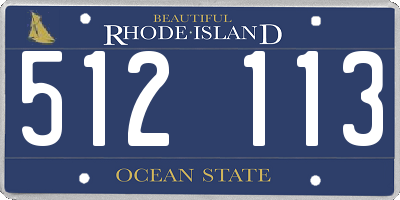 RI license plate 512113