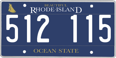 RI license plate 512115