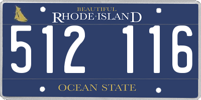 RI license plate 512116