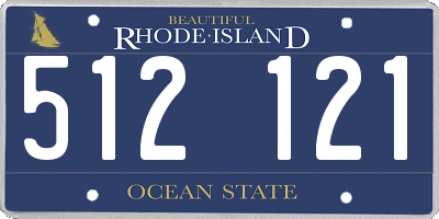 RI license plate 512121