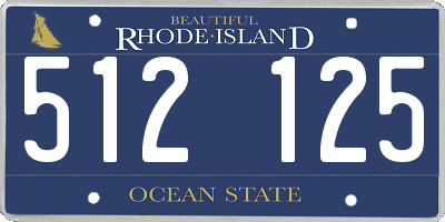 RI license plate 512125