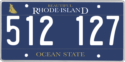 RI license plate 512127