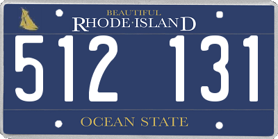 RI license plate 512131