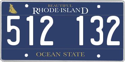 RI license plate 512132