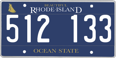 RI license plate 512133