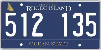 RI license plate 512135