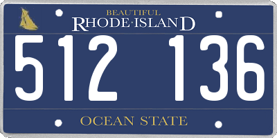 RI license plate 512136