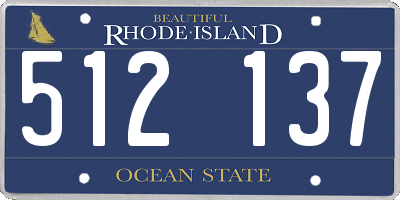 RI license plate 512137