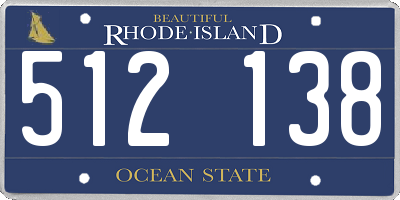 RI license plate 512138