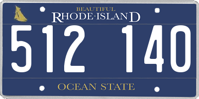 RI license plate 512140