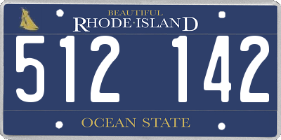 RI license plate 512142