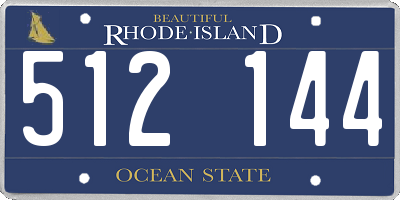 RI license plate 512144