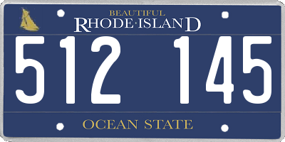 RI license plate 512145