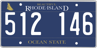 RI license plate 512146