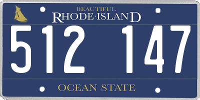 RI license plate 512147