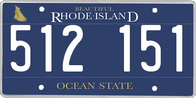 RI license plate 512151