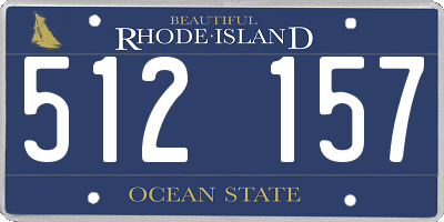 RI license plate 512157
