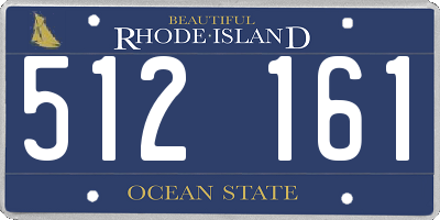 RI license plate 512161