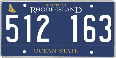 RI license plate 512163