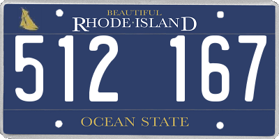 RI license plate 512167