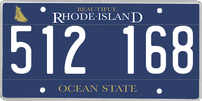 RI license plate 512168
