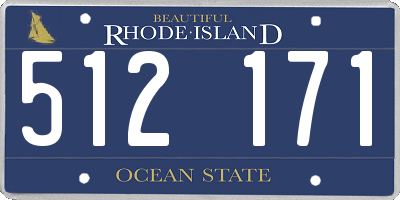 RI license plate 512171