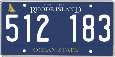RI license plate 512183