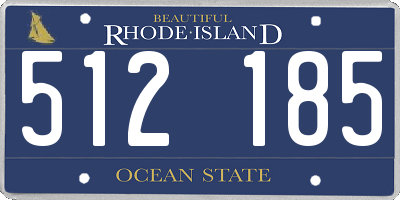 RI license plate 512185