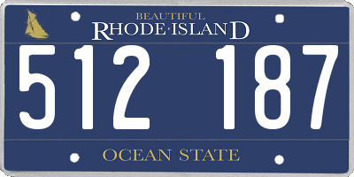 RI license plate 512187
