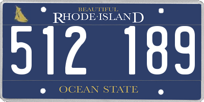 RI license plate 512189