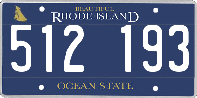 RI license plate 512193