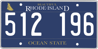 RI license plate 512196