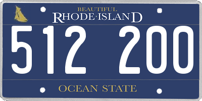 RI license plate 512200