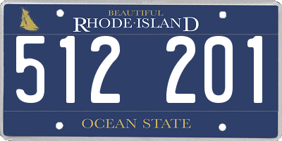 RI license plate 512201