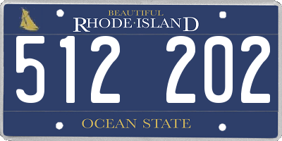 RI license plate 512202