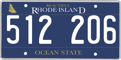 RI license plate 512206