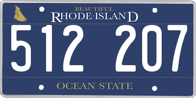 RI license plate 512207