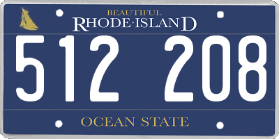 RI license plate 512208