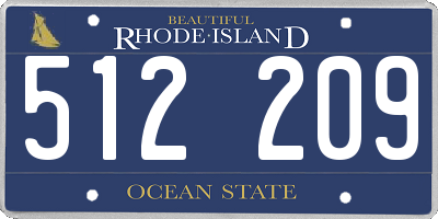 RI license plate 512209