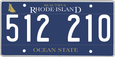 RI license plate 512210