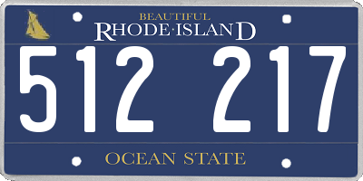 RI license plate 512217