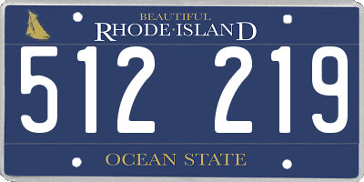 RI license plate 512219