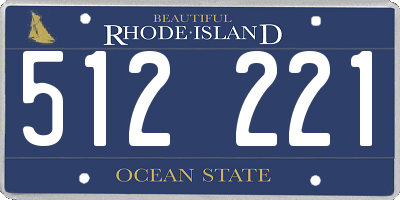 RI license plate 512221