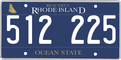 RI license plate 512225