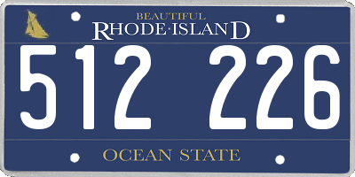 RI license plate 512226