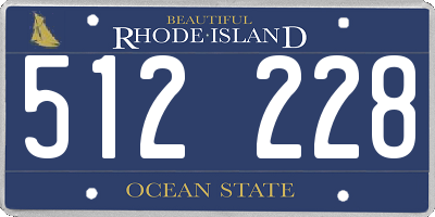 RI license plate 512228