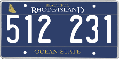 RI license plate 512231