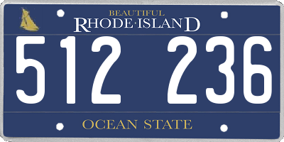 RI license plate 512236