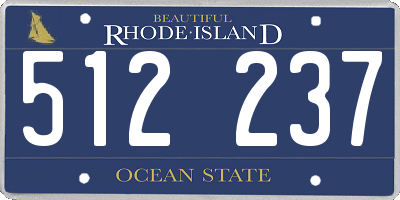 RI license plate 512237